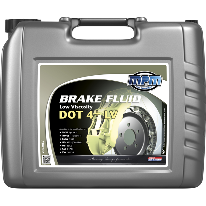 MPM Remvloeistof lage viscositeit Dot 4+ LV |. 20 liter | 20020LV