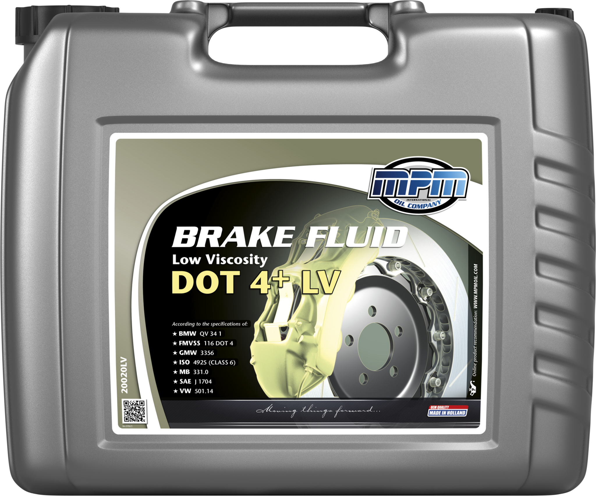 MPM Remvloeistof lage viscositeit Dot 4+ LV |. 20 liter | 20020LV