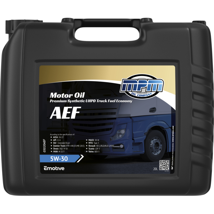 MPM Motorolie 5w30 uhpd Premium Synthetic Fuel Economy | 20 Liter | 05020AEF