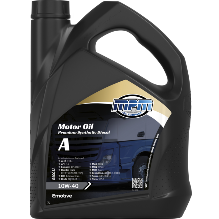MPM Motorolie 10w40 Premium Synthetic Diesel | 5 Liter | 05005A