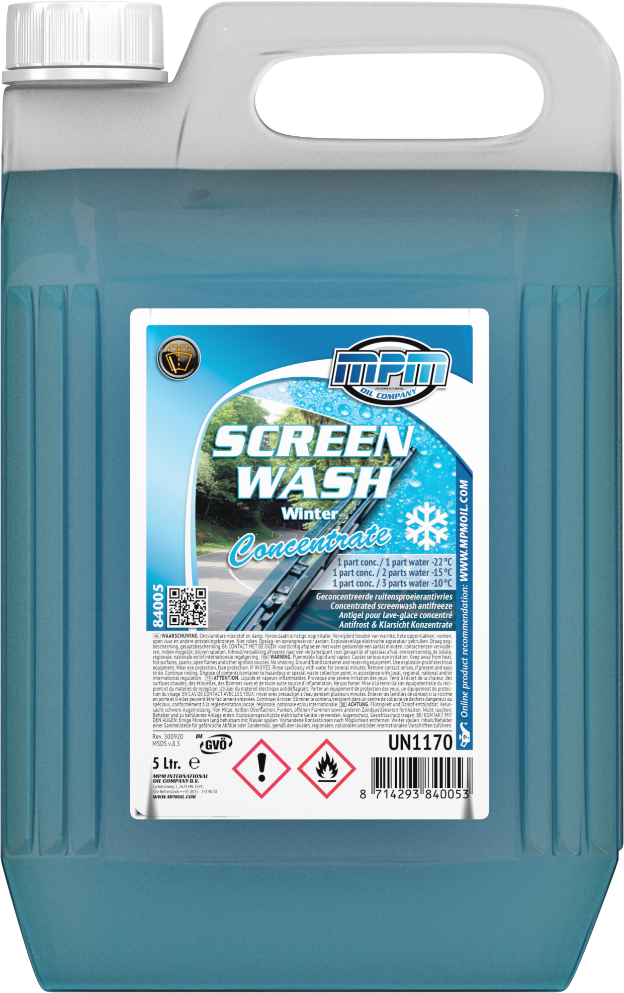 MPM WINTER SCREENWASH GECONCENTREERD 5 LITER MPM