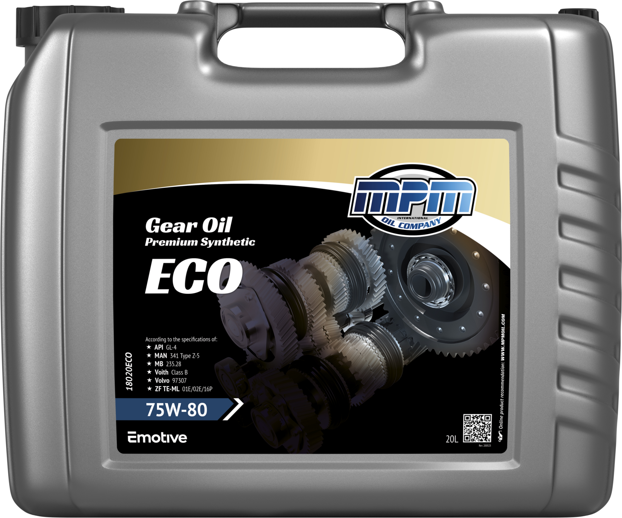 MPM Versnellingsbak Olie 75W-80 Premium Synthetisch Eco | 20 Liter | 18020ECO
