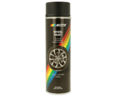 Motip Velgenlak zwart mat | 500 ml spuitbus / spray | nummer 04019