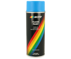 Motip Fluor Verf Blauw | 400 ml spuitbus / spray | nummer 04024