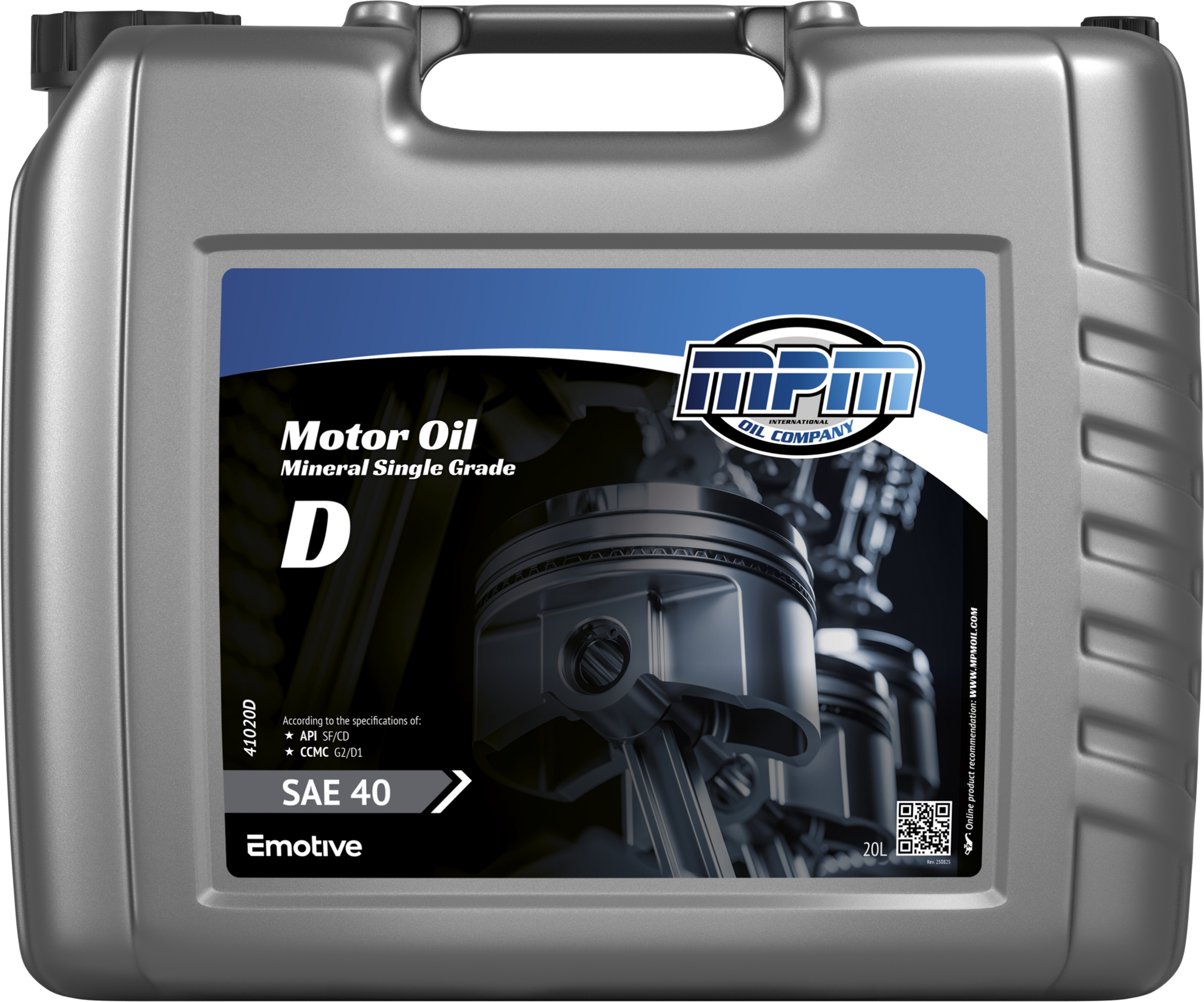 MPM Motorolie SAE40 Super Single Grade | 20 Liter | 41020D
