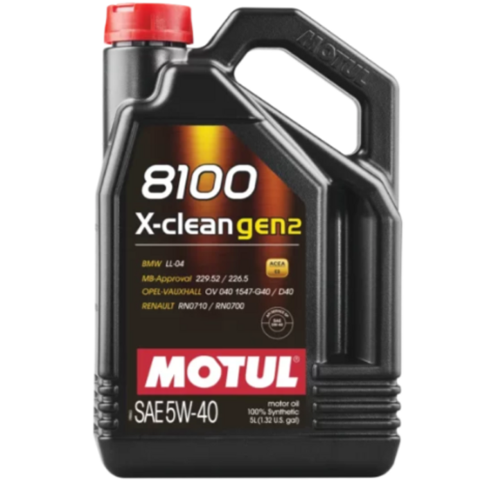 Motul 5W40 8100 X-Clean Gen 2 | 5 Liter | 109762