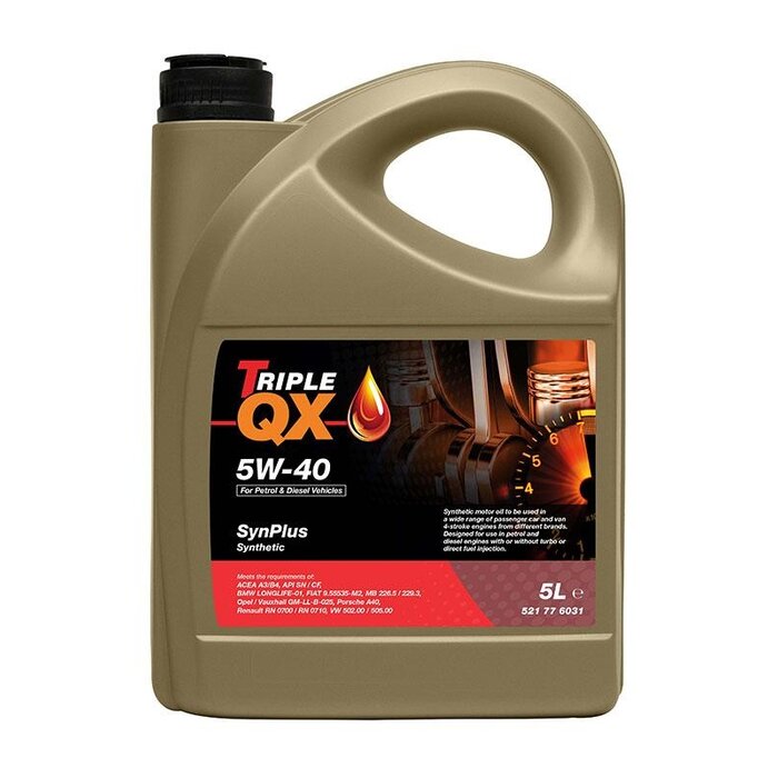 Triple QX Synplus Motorolie 5W40 | Synthetisch | 5 Liter