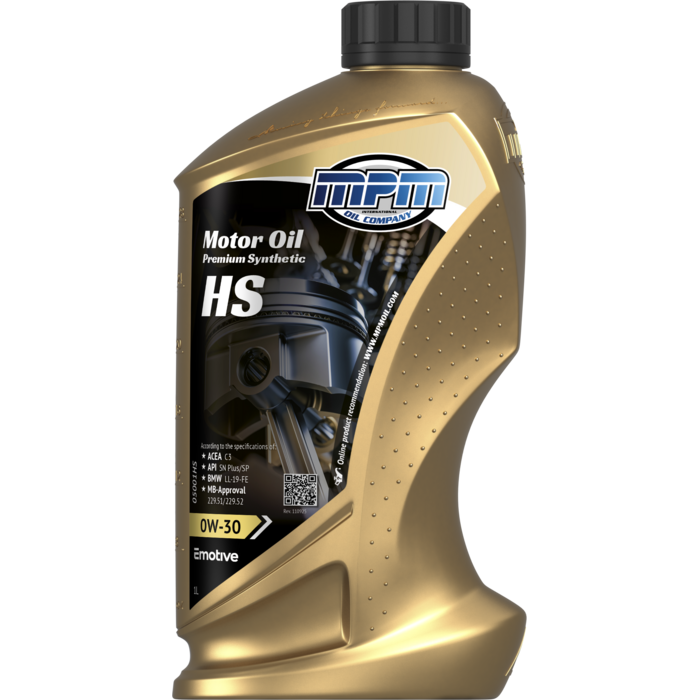 MPM Motorolie 0W30 premium synthetisch HS | 1 liter | 05001HS