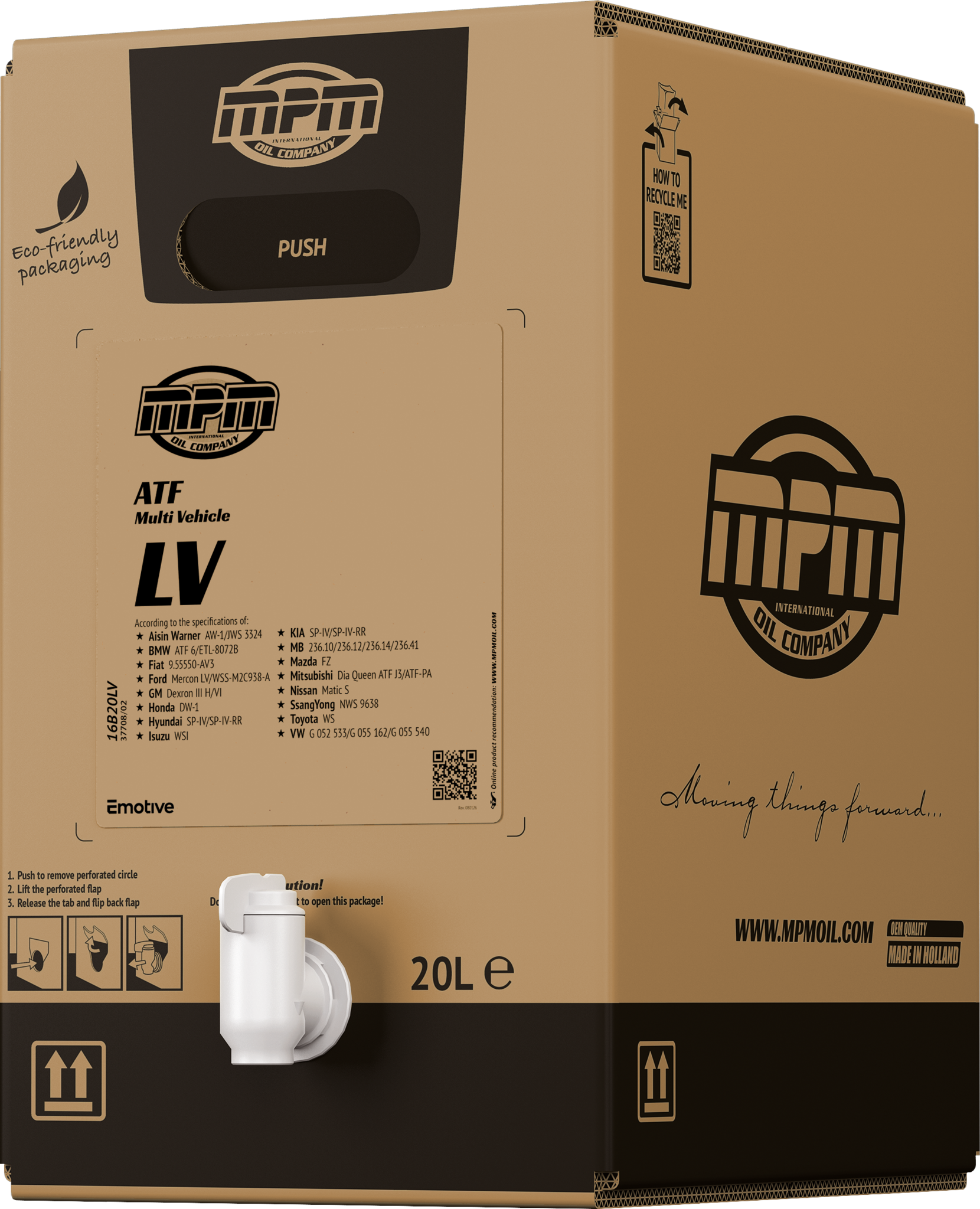 MPM ATF Automatische Versnellingsbakolie LV | 20 Liter | Bag In Box |16000LV