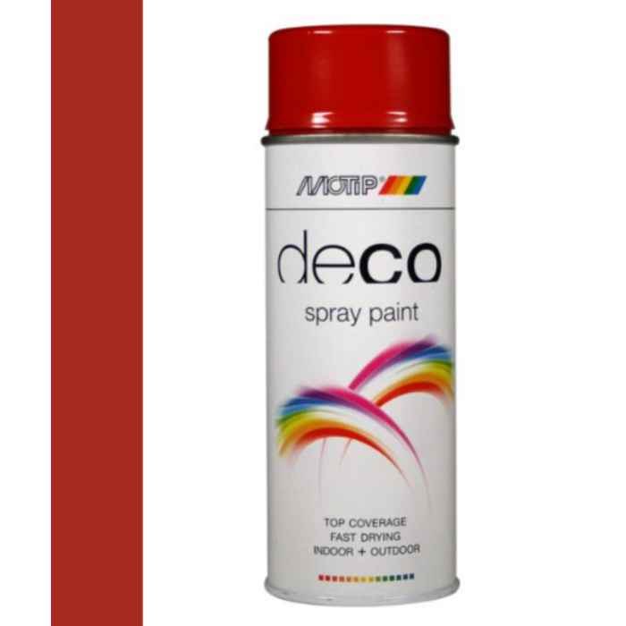 Motip Deco paint 400 ML | ral 3000 | Vuurrood HG