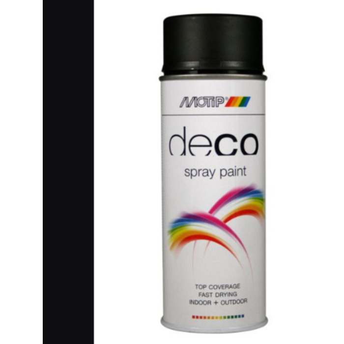 Motip Deco paint 400 ML | ral 9005 | Diepzwart Mat