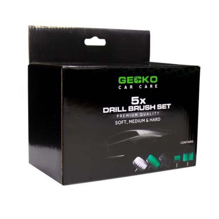 Gecko Drill Brush Set 5-delig | Zacht - Medium - Hard | 687859
