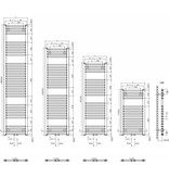 Thermrad Core-6 1217 hoog x 500 breed - wit