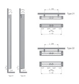 Thermrad Vertical Compact 2000 hoog x 600 breed - type 22