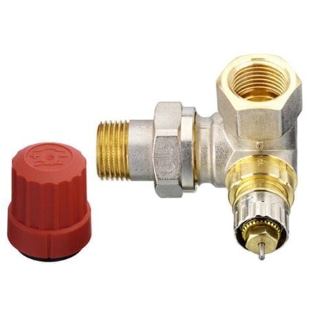 Danfoss RA-N thermostaatkraan 1/2" dubbel haaks links