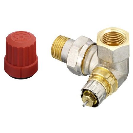 Danfoss RA-N thermostaatkraan 1/2" dubbel haaks links