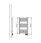 Thermrad Core-E elektrisch 918 hoog x 500 breed - wit