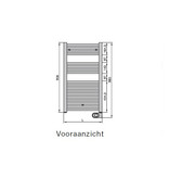 Zehnder Aura elektrisch 906 hoog x 500 breed - wit