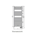 Zehnder Aura elektrisch 1226 hoog x 500 breed - wit