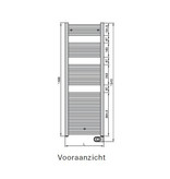 Zehnder Aura elektrisch 1466 hoog x 600 breed - wit