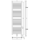 Thermrad Tone 1800 hoog x 550 breed - wit