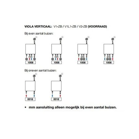 Vasco Viola V1-ZB designradiator 2000 hoog x 723 breed