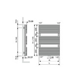 Vasco Carre Bad CB radiator 745 hoog x 600 breed - Dust Grey