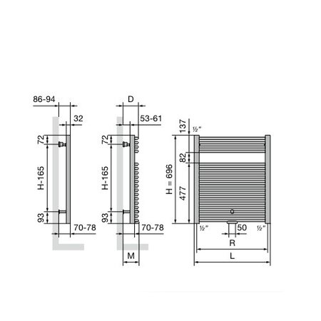 Vasco Iris HDM-A designradiator 696 hoog x 750 breed - wit