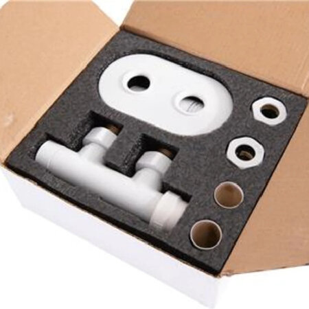 Thermrad H-blok haaks met thermostaatknop Wit