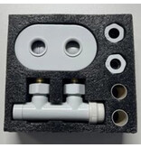 Thermrad H-blok haaks met thermostaatkop Wit