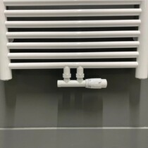 Thermrad H-blok haaks met thermostaatkop Wit