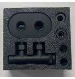 Thermrad H-blok haaks met thermostaatknop Matzwart