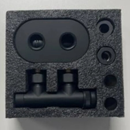 Thermrad H-blok haaks met thermostaatknop Matzwart