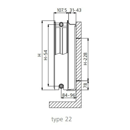 Superia Central Design 600 hoog x 400 breed - type 22