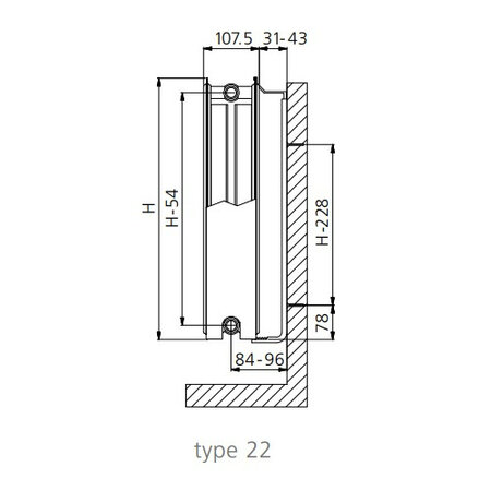 Superia Central Design 300 hoog x 1000 breed - type 22