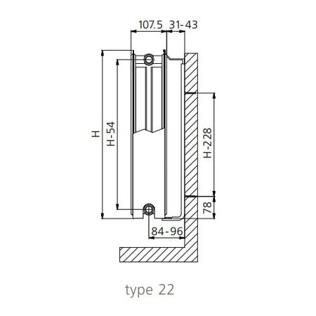Superia Central Design 400 hoog x 1400 breed - type 22