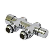 H-blok 1/2" recht thermostatisch verchroomd