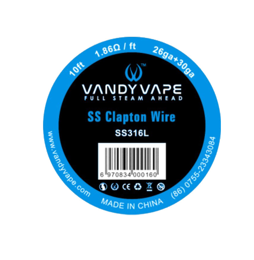 Vandy Vape - SS Clapton Wire SS316L / 26ga + 30ga - 10ft