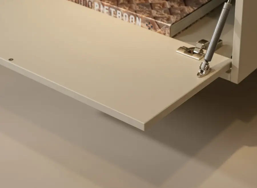 Style tv-meubel 275cm cotton taupe met eiken blad - voorraadmodel  15910