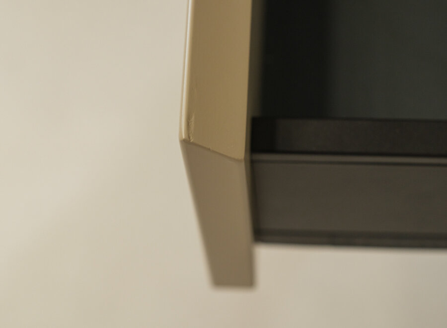 Excellent tv-meubel 260 cm olive mat met dubbele lade - voorraadmodel 222