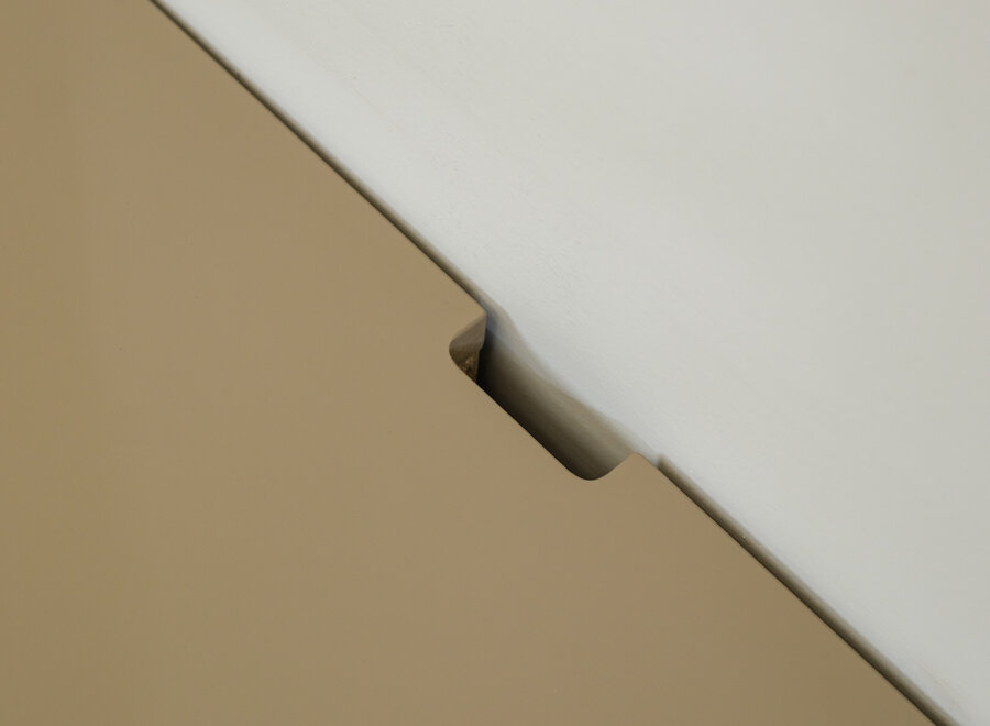 Excellent tv-meubel 260 cm olive mat met dubbele lade - voorraadmodel 222