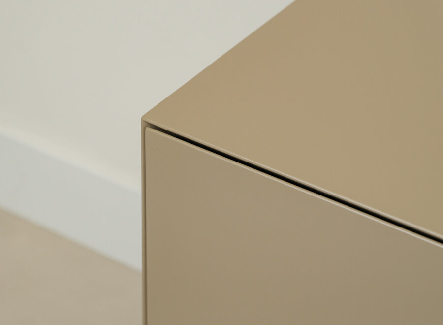 Excellent tv-meubel 260 cm olive mat met dubbele lade - voorraadmodel 222