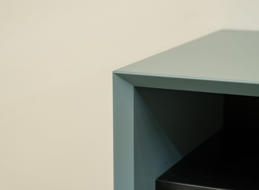 Excellent tv-meubel 180cm blauw met ribbelfronten - voorraadmodel 212
