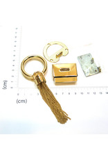 Purse/bag lock with metal tassel