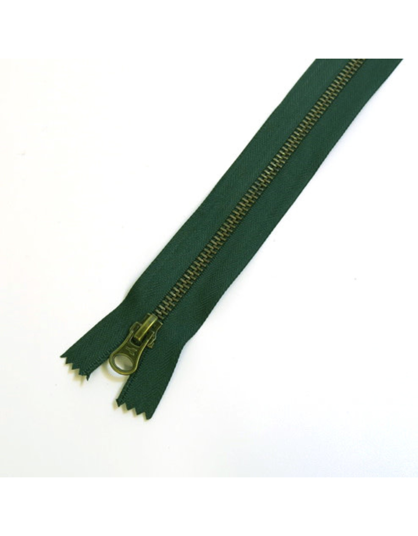 Metal zipper ALGAE GREEN