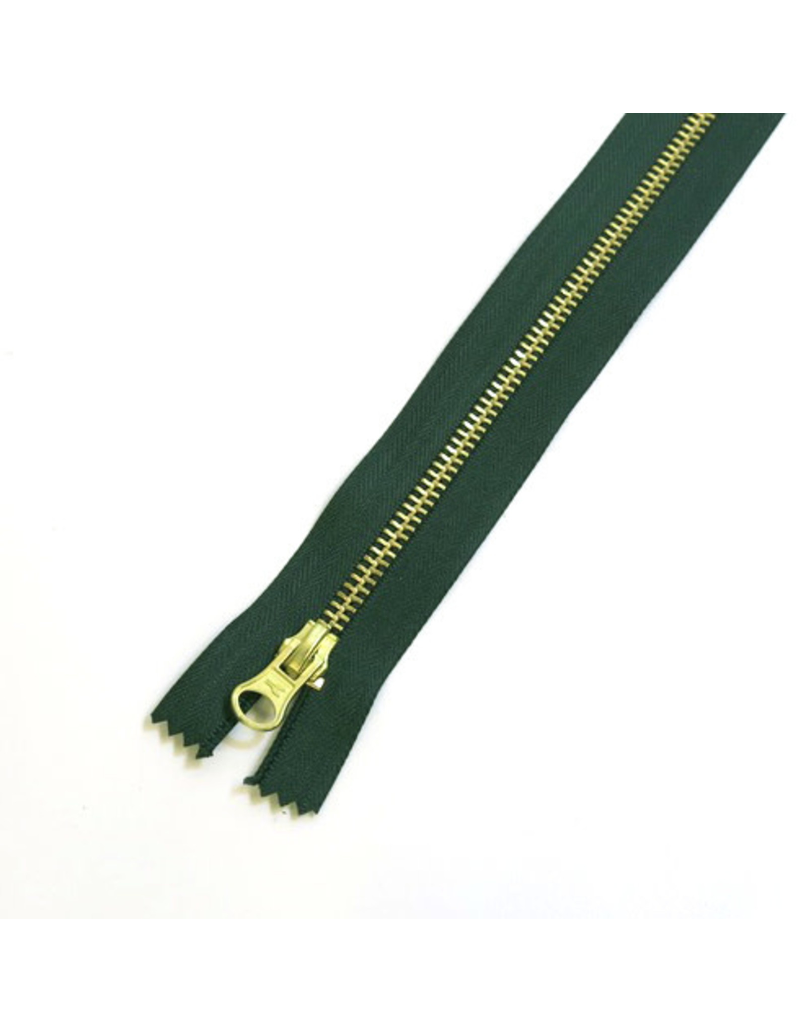 Metal zipper ALGAE GREEN