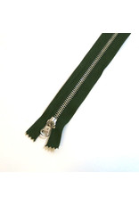 Metal zipper ALGAE GREEN