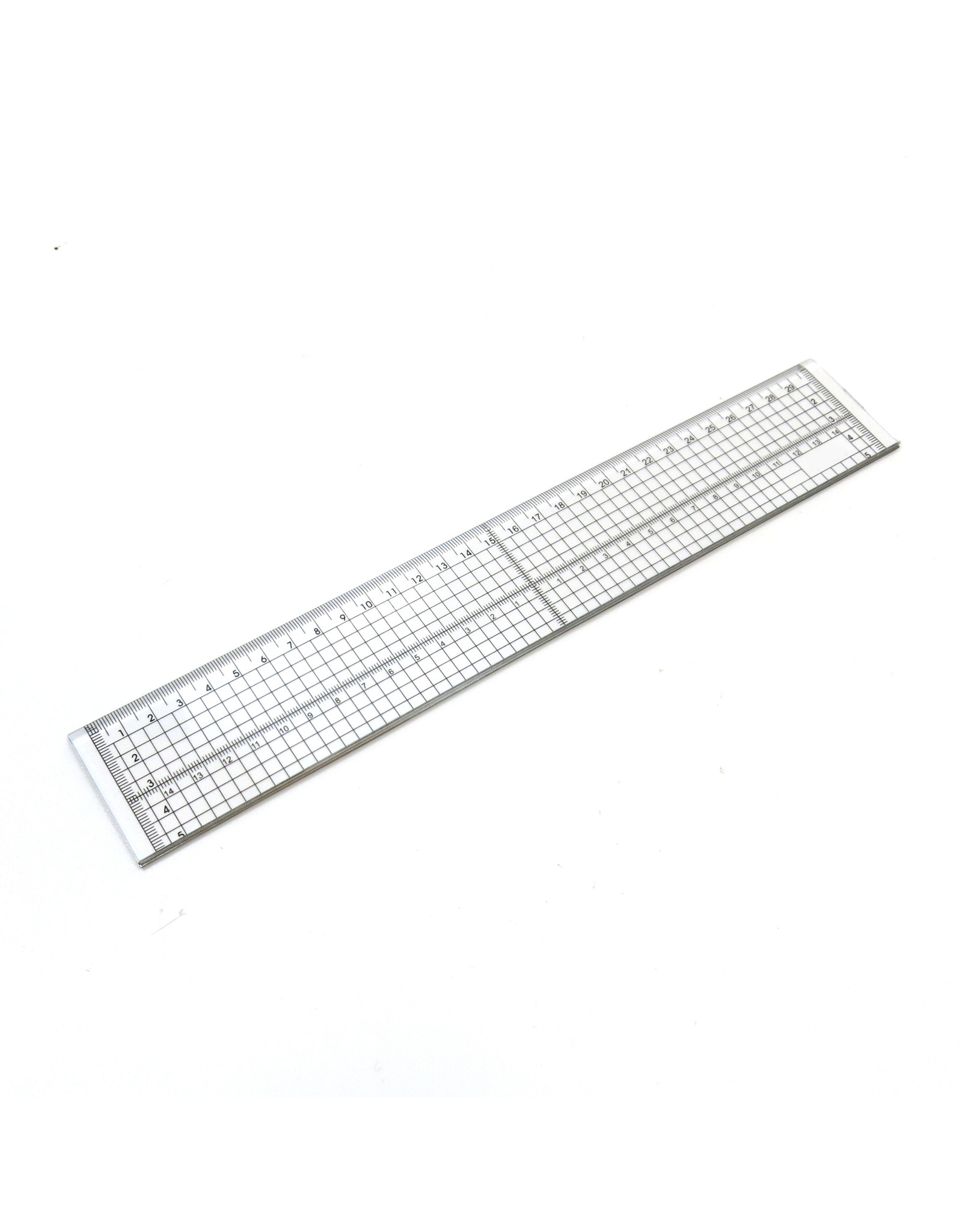 Transparent grid ruler 30cm