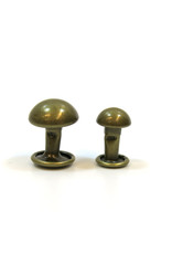 Domed rivets (antique brass)