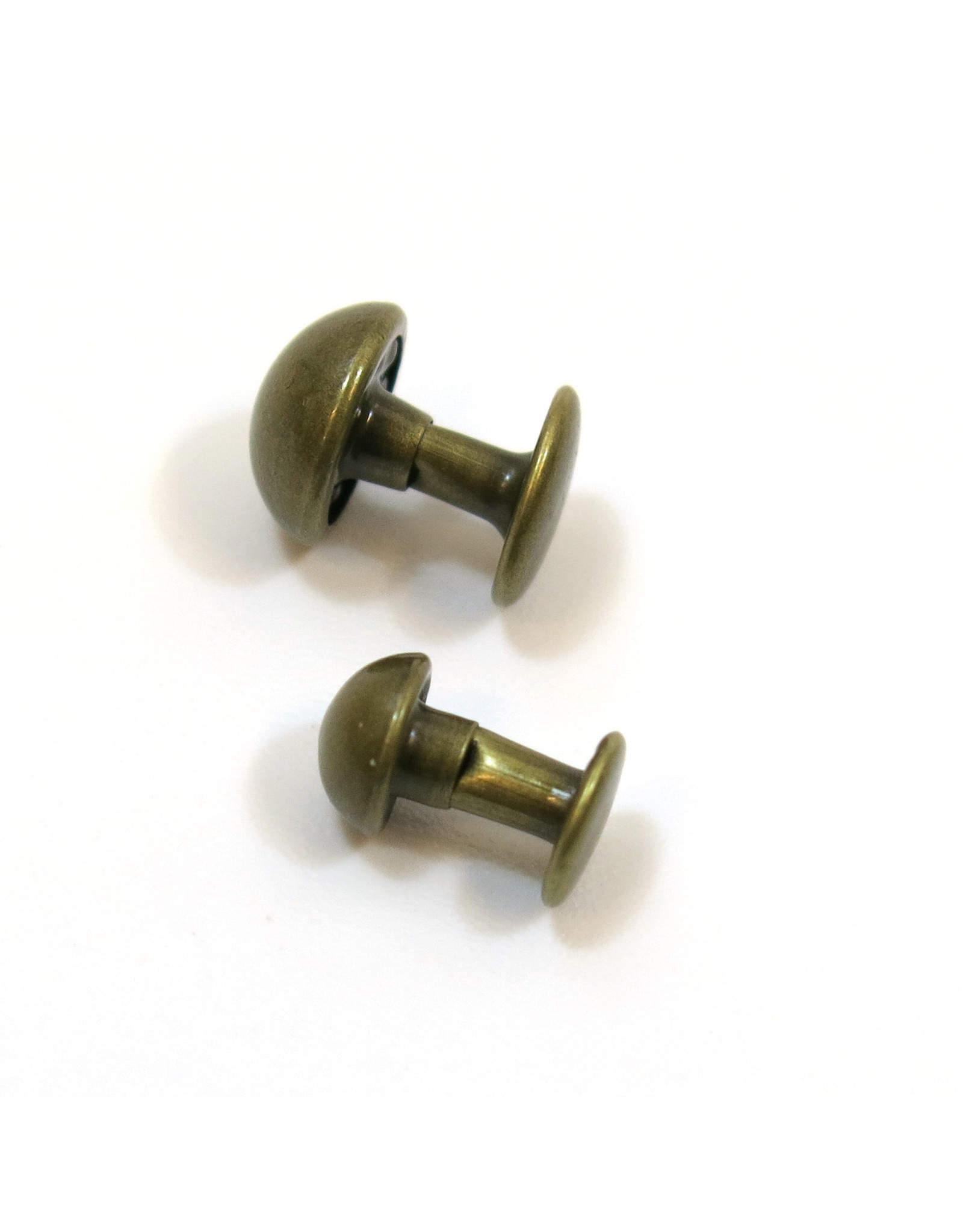 Domed rivets (antique brass)